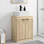vidaXL Meuble de salle de bain avec évier Chêne Sonoma 54 x 35 x 83 cm