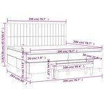 vidaXL Sommier à lattes de lit avec matelas Marron foncé 200x200 cm