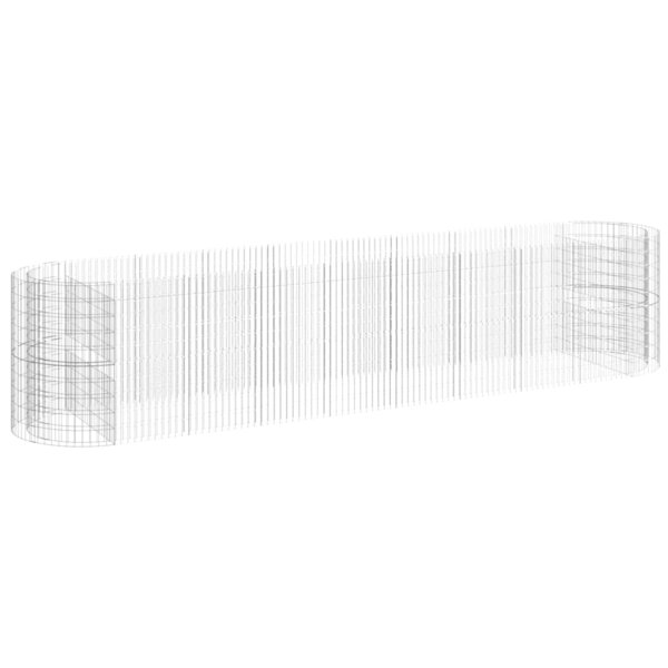 vidaXL Lit surélevé à gabion Fer galvanisé 500x100x100 cm