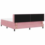 vidaXL Lit à ressorts avec matelas Rose 200 x 180 cm Polyester