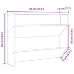 vidaXL Armoires à chaussures murales 2 Pièces Blanc 80x18x60 cm Aggloméré
