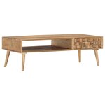 vidaXL Table basse 110 x 50 x 35 cm Bois d'acacia solide