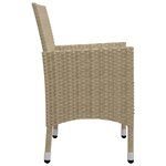 vidaXL Ensemble de salle à manger de jardin 7 Pièces Beige