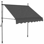 vidaXL Auvent manuel rétractable avec LED 200 cm Anthracite