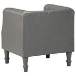 vidaXL Chaise cabriolet gris cuir véritable