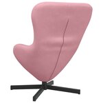 vidaXL Fauteuil œuf Rose 63 x 73 x 90 cm Velours