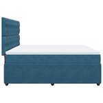 vidaXL Sommier à lattes de lit et matelas Bleu foncé 180x200cm Velours