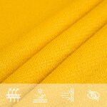 vidaXL Voile d'ombrage 160 g/m² rectangulaire jaune 5x6 m PEHD