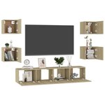 vidaXL Ensemble de meubles TV 6 Pièces Chêne sonoma Bois d'ingénierie