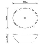 vidaXL Lavabo 40  x 33 x 13 5 cm Céramique Argenté