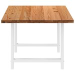 vidaXL Table à manger marron clair bois de chêne massif rectangulaire