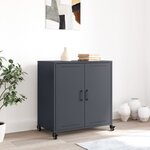 vidaXL Buffet anthracite 68x39x72 cm acier