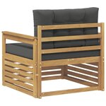 vidaXL Canapé d’extérieur Polyester Blanc et anthracite
