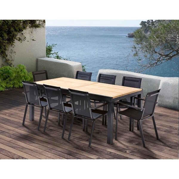 Table et chaises de jardin moderne bali 8 fauteuils