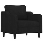 vidaXL Fauteuil avec repose-pied Noir 60 cm Tissu