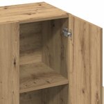 vidaXL Buffet chêne artisanal 90x34x80 cm bois d'ingénierie
