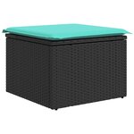vidaXL Salon de jardin 9 Pièces avec coussins noir résine tressée