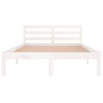 vidaXL Cadre de lit Bois massif de pin 120x200 cm Blanc