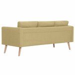 vidaXL Canapé à 3 places tissu vert