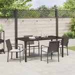 vidaXL Ensemble de salle à manger pour jardin 5 Pièces Marron Poly rotin