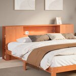 vidaXL Tête de lit avec rangement cire marron 180cm bois massif de pin