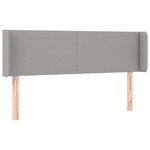 vidaXL Tête de lit avec oreilles Gris clair 147x16x78/88 cm Tissu