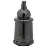 vidaXL Douilles de lampe 2 Pièces noir brillant E27