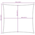 vidaXL Parasol en tissu oxford carré 5x5 m anthracite