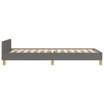 vidaXL Cadre de lit sans matelas gris foncé 90x190 cm tissu