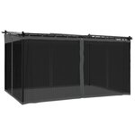 vidaXL Tonnelle avec parois en filet anthracite 4x3 m acier