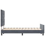 vidaXL Cadre de lit avec tête de lit Gris foncé 120 x 200 cm Velours