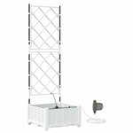 vidaXL Pots de jardin Blanc 40 x 40 x 126 cm Acier