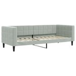 vidaXL Lit de jour avec matelas gris clair 90x200 cm velours