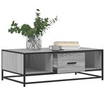 vidaXL Table basse sonoma gris 100x57x35 cm bois d'ingénierie et métal