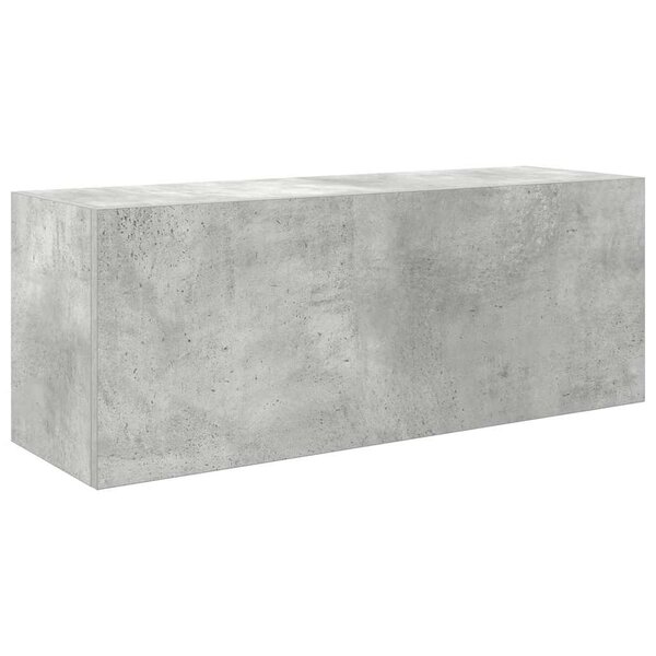 vidaXL Armoire murale de bain gris béton 80x25x30 cm bois d'ingénierie