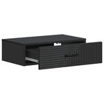 vidaXL Table d'appoint murale 59 x 34 5 x 17 cm Bois d'ingénierie Noir