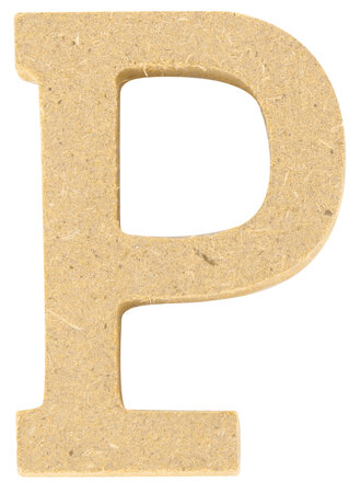 Lettre en bois MDF 5 x 1 2 cm Alphabet lettre P