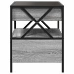 vidaXL Table basse avec LED Infinity sonoma gris 40x40x51 cm