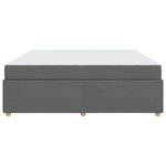 vidaXL Cadre de lit avec matelas Gris foncé 200 x 200 cm tissu