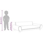 vidaXL Canapé pour enfants gris clair 100x54x33 cm velours
