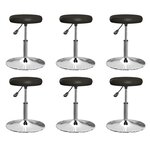 vidaXL Chaises à manger lot de 6 noir similicuir