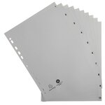 Intercalaires Imprimés Numériques Pp Gris Recyclé - 10 Positions - A4 - Gris - X 20 - Exacompta