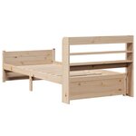 vidaXL Cadre de lit avec tête de lit sans matelas 90x200 cm