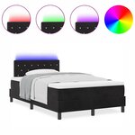 vidaXL Lit à ressorts avec matelas Noir 120 x 190 cm Velours