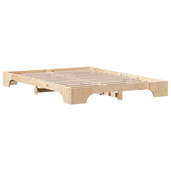 vidaXL Cadre de lit Pin massif 160 x 200 cm Bois massif en pin
