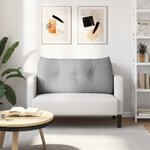 vidaXL Coussin de Dos Gris nuage 100 x 24 x 50 cm tissu