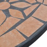 vidaXL Mobilier de bistro 3 Pièces Carreaux céramiques Terre cuite