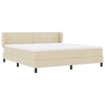 vidaXL Lit à ressorts avec matelas Crème 180 x 200 cm tissu