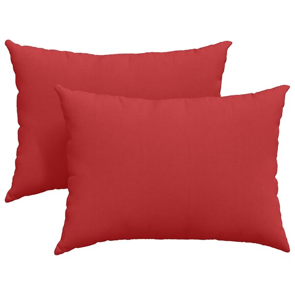 vidaXL Coussins de canapé 2 Pièces Rouge 70 x 50 cm tissu