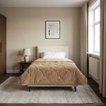 vidaXL Duvet complet toute l'année Matelassé Taupe 135 x 220 cm